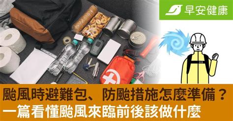 颱風必備|颱風逼近！防颱準備三階段，避難包要放什麼、颱風前後防颱措施。